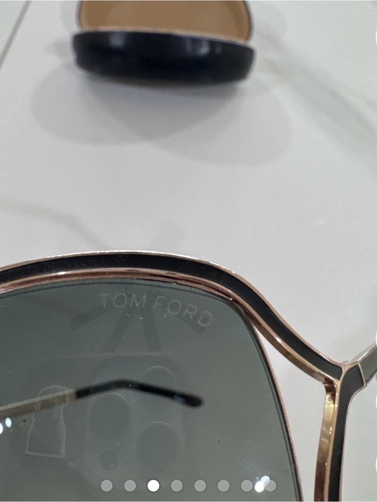 Tom Ford Gold Frame Sunglasses with Green Lenses main image 5